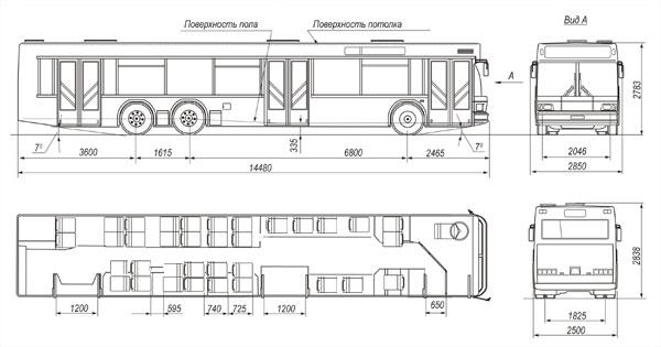 Автобус маз схема